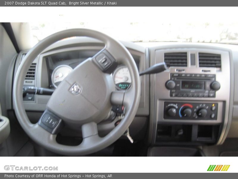 Bright Silver Metallic / Khaki 2007 Dodge Dakota SLT Quad Cab