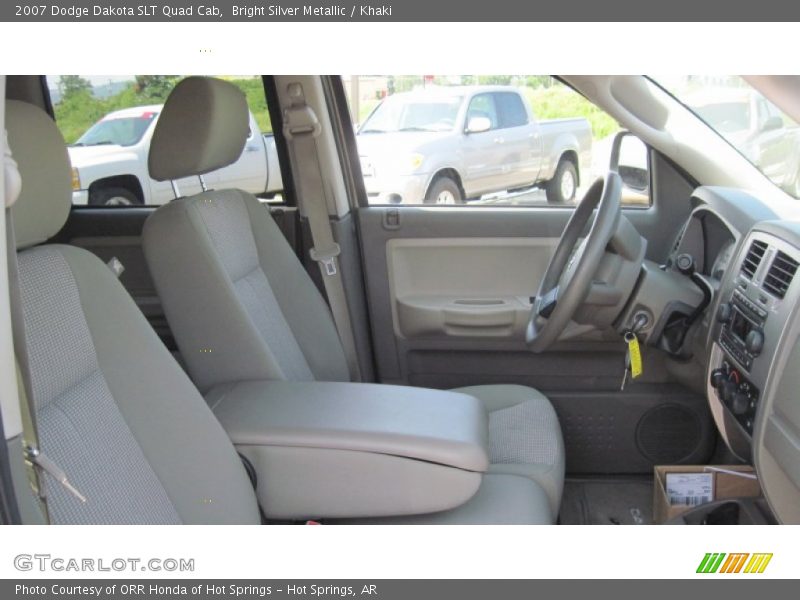 Bright Silver Metallic / Khaki 2007 Dodge Dakota SLT Quad Cab