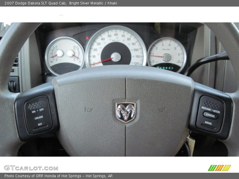 Bright Silver Metallic / Khaki 2007 Dodge Dakota SLT Quad Cab