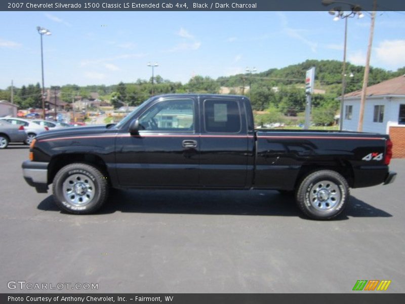 Black / Dark Charcoal 2007 Chevrolet Silverado 1500 Classic LS Extended Cab 4x4