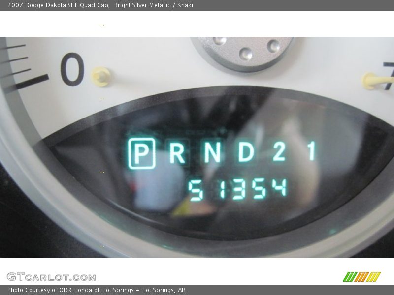 Bright Silver Metallic / Khaki 2007 Dodge Dakota SLT Quad Cab