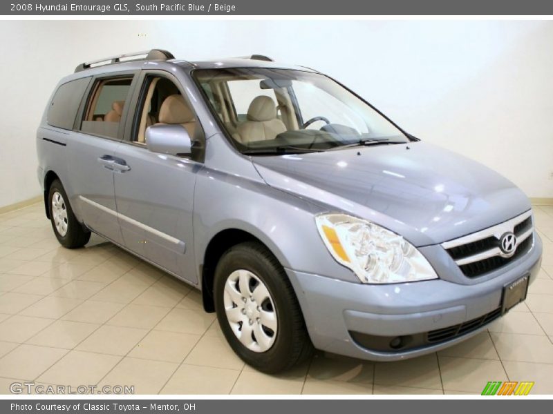 South Pacific Blue / Beige 2008 Hyundai Entourage GLS