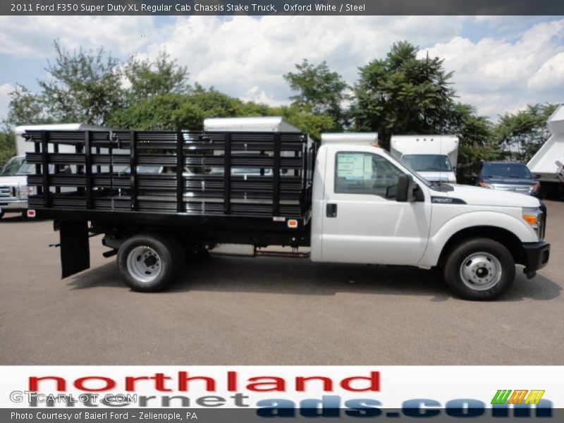 Oxford White / Steel 2011 Ford F350 Super Duty XL Regular Cab Chassis Stake Truck
