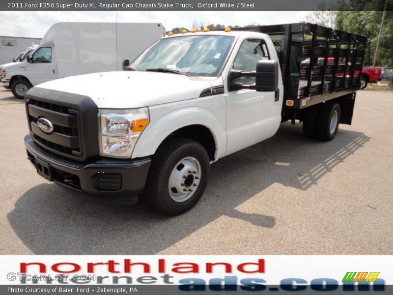 Oxford White / Steel 2011 Ford F350 Super Duty XL Regular Cab Chassis Stake Truck