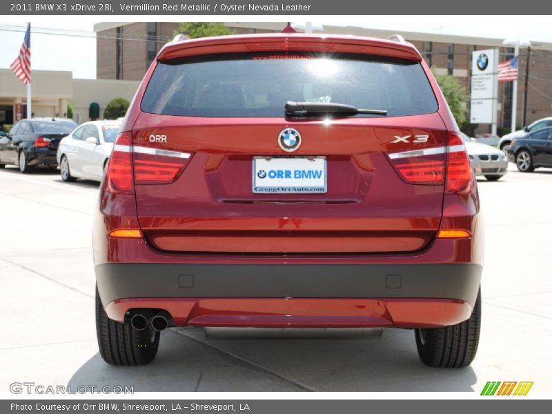 Vermillion Red Metallic / Oyster Nevada Leather 2011 BMW X3 xDrive 28i