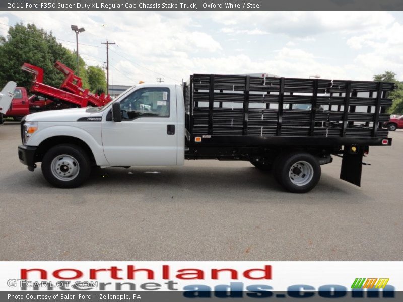Oxford White / Steel 2011 Ford F350 Super Duty XL Regular Cab Chassis Stake Truck