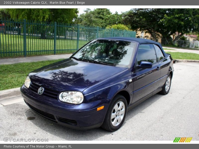 Marlin Blue Pearl / Beige 2002 Volkswagen Cabrio GLX