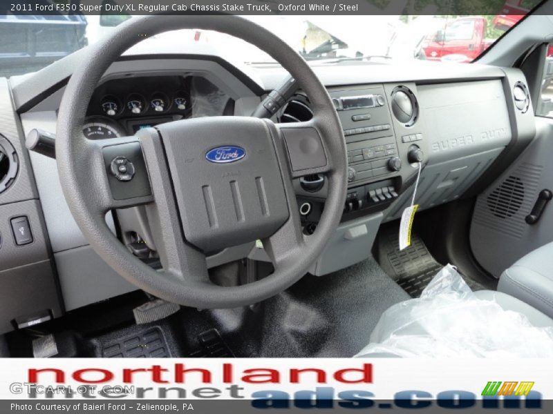 Oxford White / Steel 2011 Ford F350 Super Duty XL Regular Cab Chassis Stake Truck