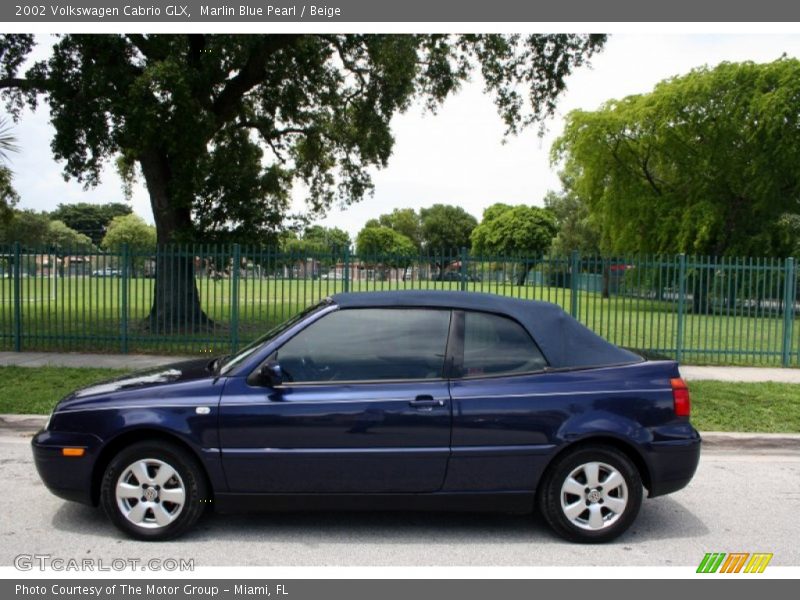 Marlin Blue Pearl / Beige 2002 Volkswagen Cabrio GLX