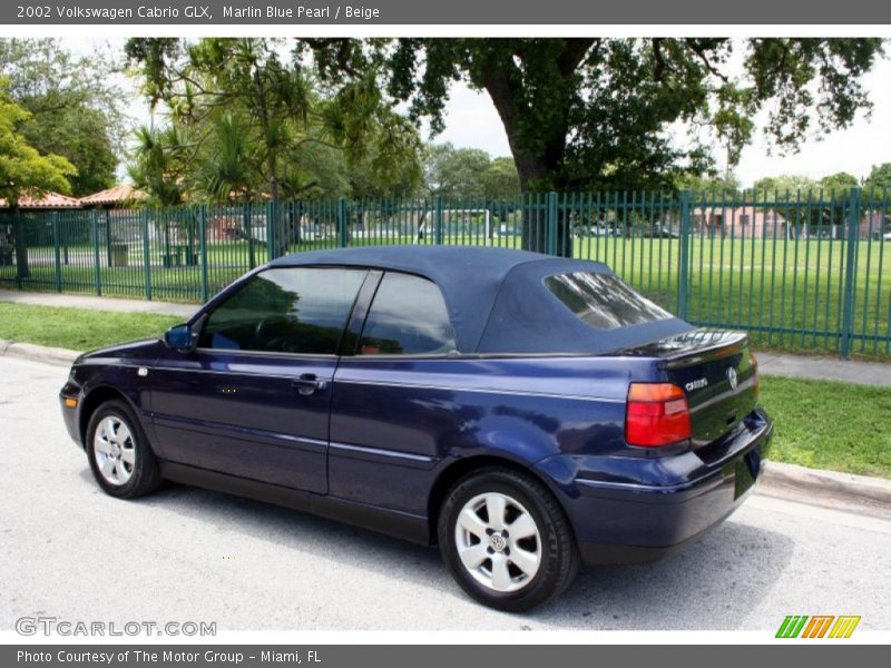 Marlin Blue Pearl / Beige 2002 Volkswagen Cabrio GLX