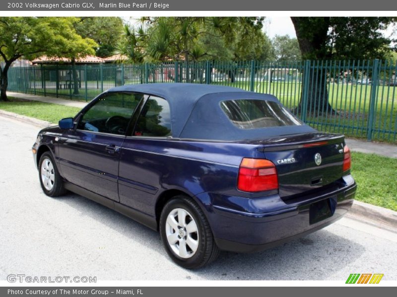 Marlin Blue Pearl / Beige 2002 Volkswagen Cabrio GLX