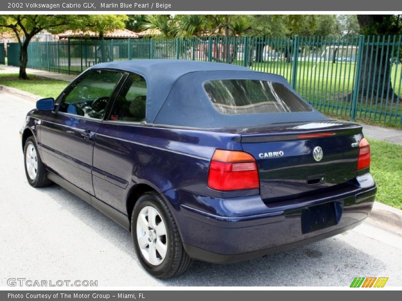 Marlin Blue Pearl / Beige 2002 Volkswagen Cabrio GLX