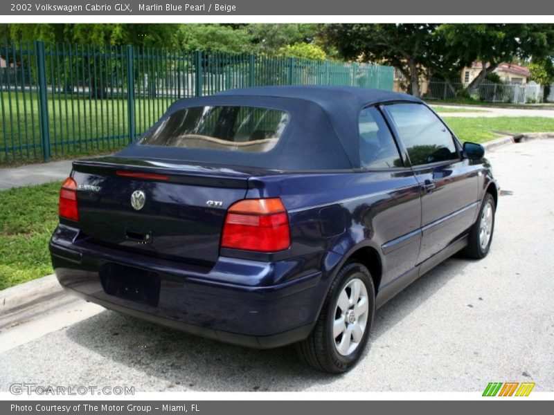 Marlin Blue Pearl / Beige 2002 Volkswagen Cabrio GLX
