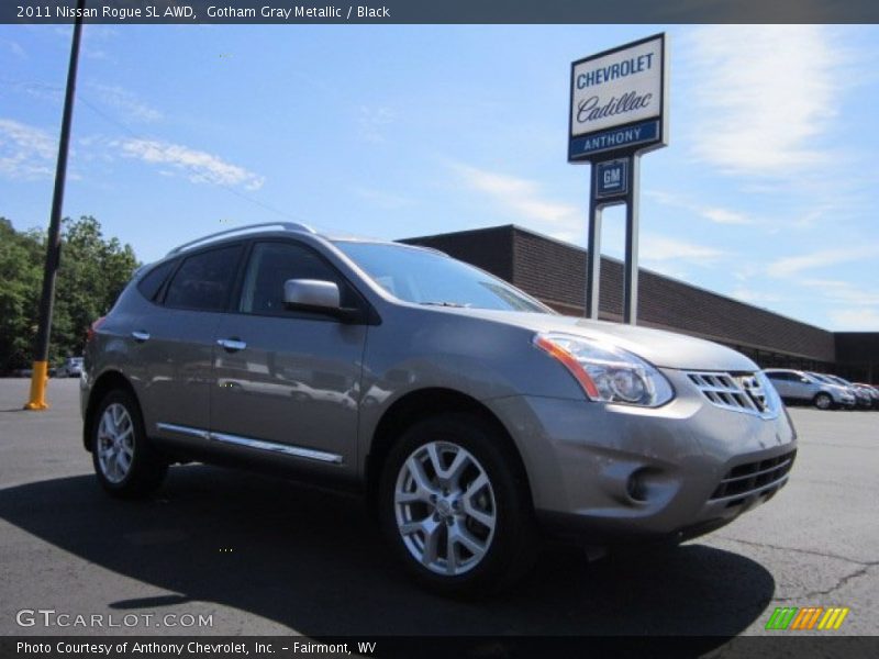 Gotham Gray Metallic / Black 2011 Nissan Rogue SL AWD