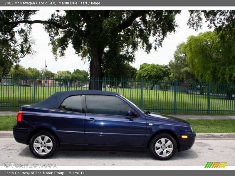 Marlin Blue Pearl / Beige 2002 Volkswagen Cabrio GLX
