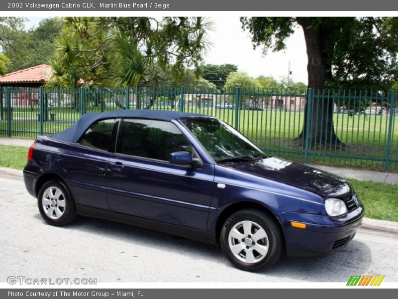 Marlin Blue Pearl / Beige 2002 Volkswagen Cabrio GLX
