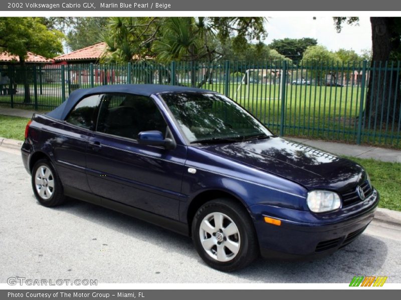 Marlin Blue Pearl / Beige 2002 Volkswagen Cabrio GLX