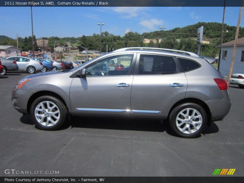 Gotham Gray Metallic / Black 2011 Nissan Rogue SL AWD