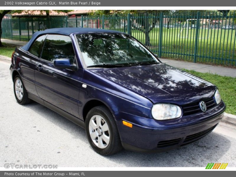 Marlin Blue Pearl / Beige 2002 Volkswagen Cabrio GLX