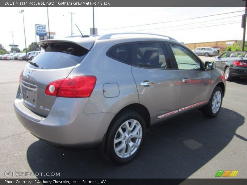 Gotham Gray Metallic / Black 2011 Nissan Rogue SL AWD