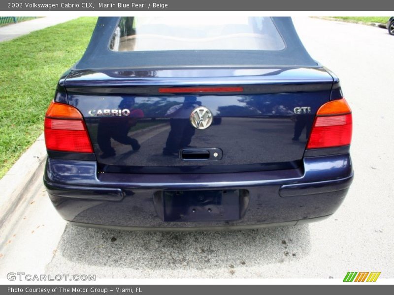 Marlin Blue Pearl / Beige 2002 Volkswagen Cabrio GLX