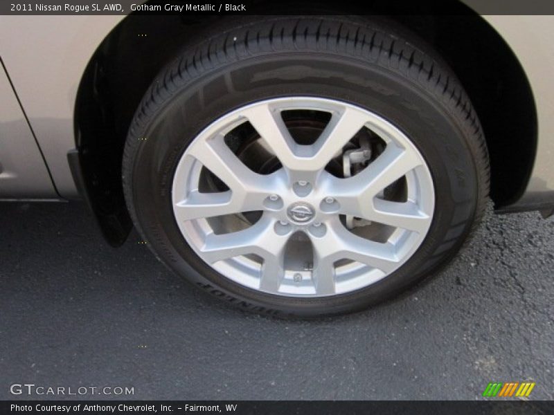 Gotham Gray Metallic / Black 2011 Nissan Rogue SL AWD
