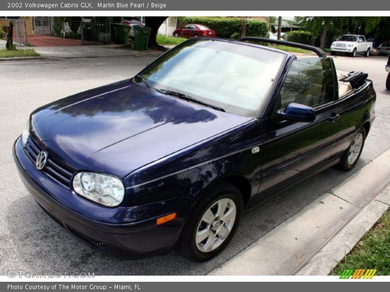 Marlin Blue Pearl / Beige 2002 Volkswagen Cabrio GLX
