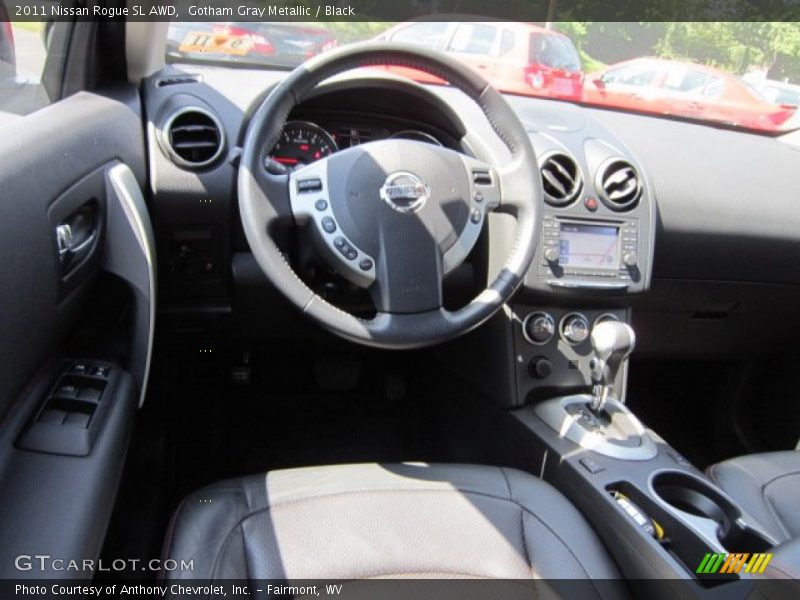 Gotham Gray Metallic / Black 2011 Nissan Rogue SL AWD