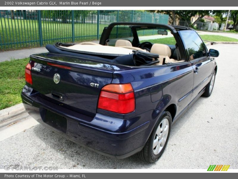 Marlin Blue Pearl / Beige 2002 Volkswagen Cabrio GLX