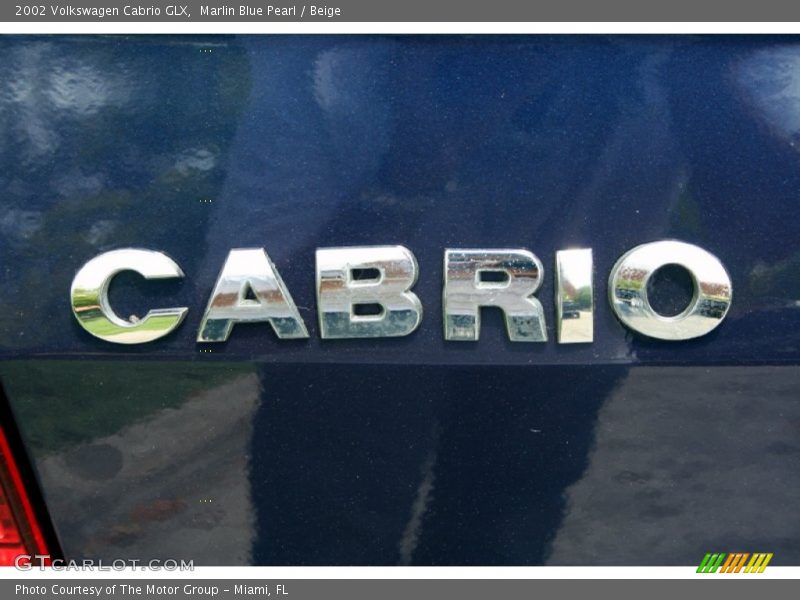 Marlin Blue Pearl / Beige 2002 Volkswagen Cabrio GLX