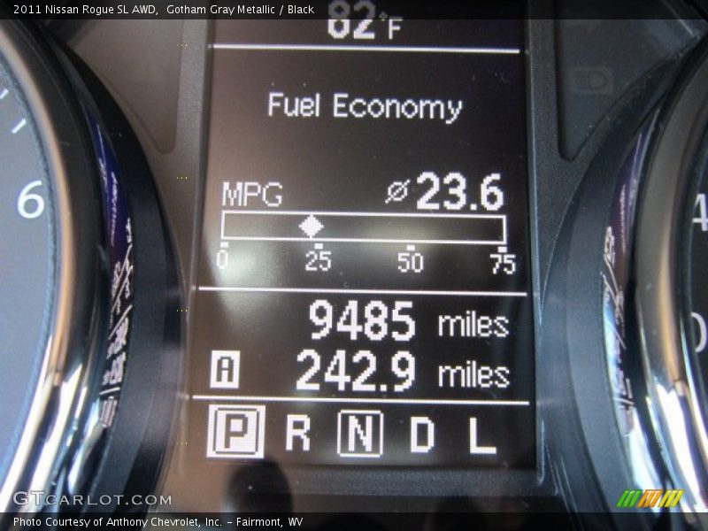 Gotham Gray Metallic / Black 2011 Nissan Rogue SL AWD