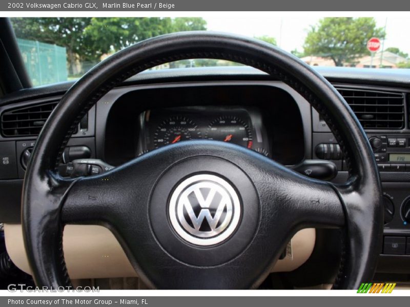 Marlin Blue Pearl / Beige 2002 Volkswagen Cabrio GLX