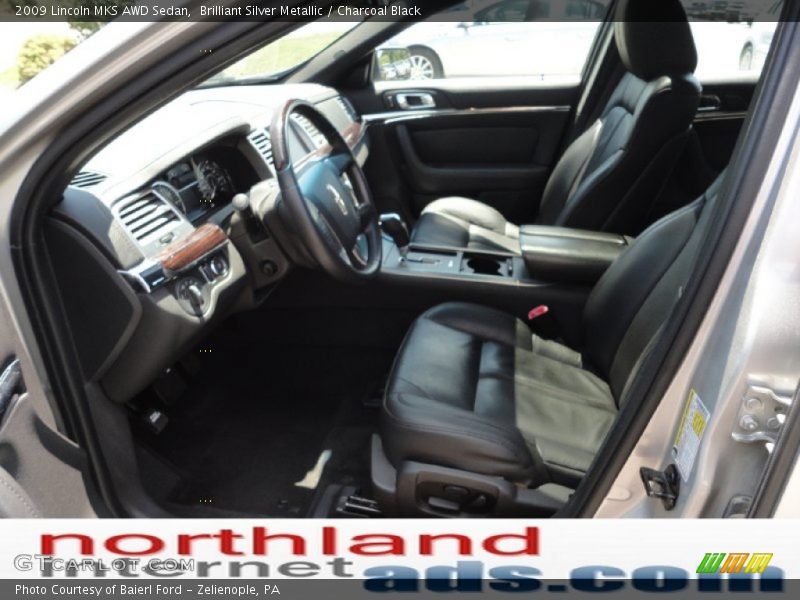 Brilliant Silver Metallic / Charcoal Black 2009 Lincoln MKS AWD Sedan