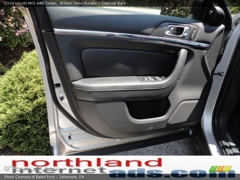 Brilliant Silver Metallic / Charcoal Black 2009 Lincoln MKS AWD Sedan