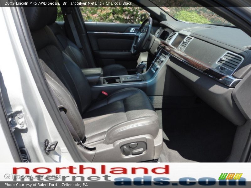 Brilliant Silver Metallic / Charcoal Black 2009 Lincoln MKS AWD Sedan