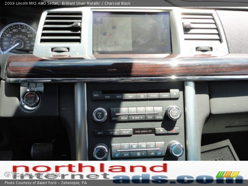 Brilliant Silver Metallic / Charcoal Black 2009 Lincoln MKS AWD Sedan