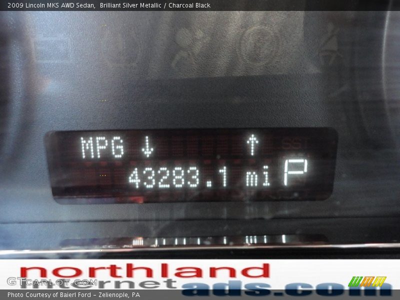 Brilliant Silver Metallic / Charcoal Black 2009 Lincoln MKS AWD Sedan