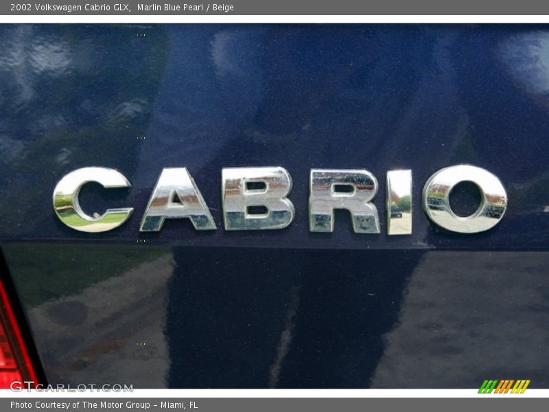 Marlin Blue Pearl / Beige 2002 Volkswagen Cabrio GLX