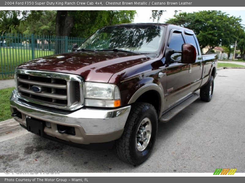 Chestnut Brown Metallic / Castano Brown Leather 2004 Ford F350 Super Duty King Ranch Crew Cab 4x4