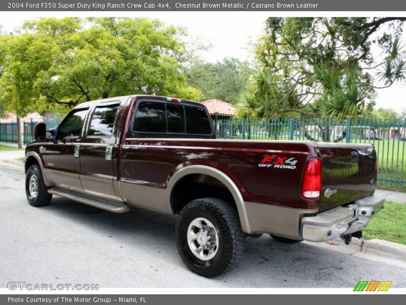 Chestnut Brown Metallic / Castano Brown Leather 2004 Ford F350 Super Duty King Ranch Crew Cab 4x4