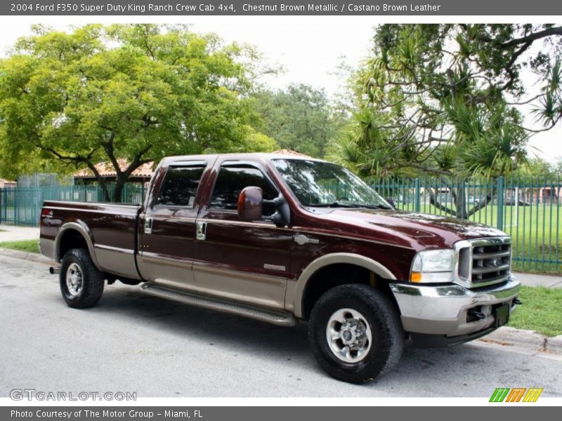 Chestnut Brown Metallic / Castano Brown Leather 2004 Ford F350 Super Duty King Ranch Crew Cab 4x4