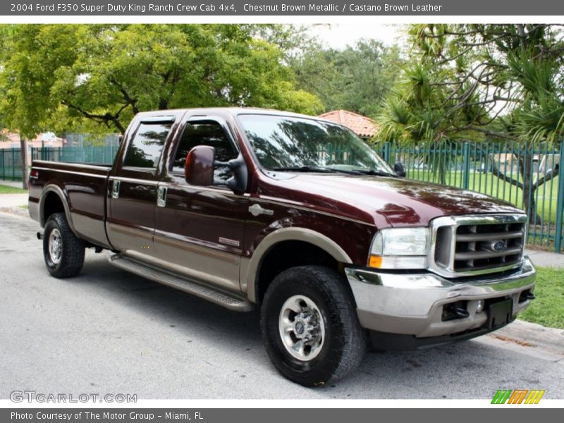Chestnut Brown Metallic / Castano Brown Leather 2004 Ford F350 Super Duty King Ranch Crew Cab 4x4