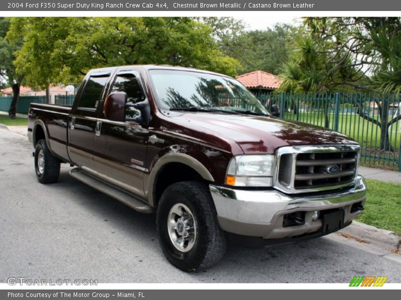 Chestnut Brown Metallic / Castano Brown Leather 2004 Ford F350 Super Duty King Ranch Crew Cab 4x4