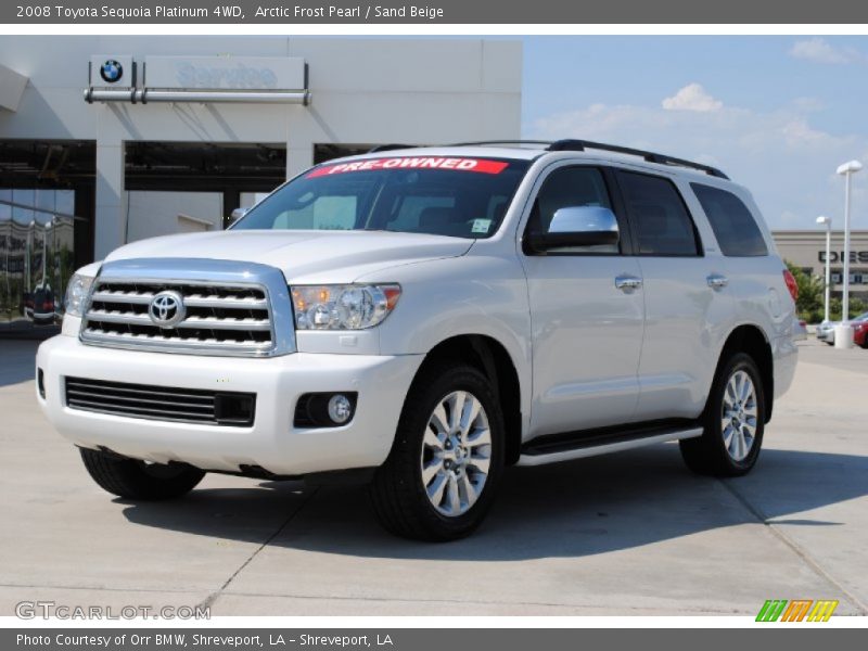 Arctic Frost Pearl / Sand Beige 2008 Toyota Sequoia Platinum 4WD