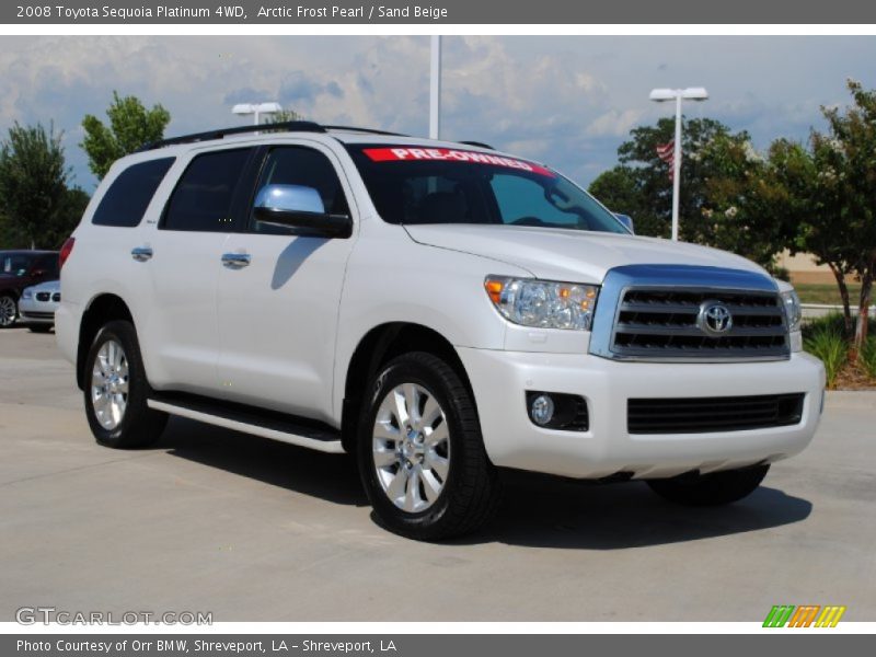 Arctic Frost Pearl / Sand Beige 2008 Toyota Sequoia Platinum 4WD