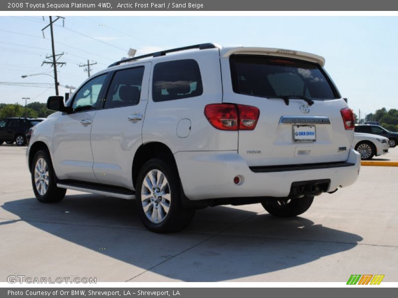Arctic Frost Pearl / Sand Beige 2008 Toyota Sequoia Platinum 4WD
