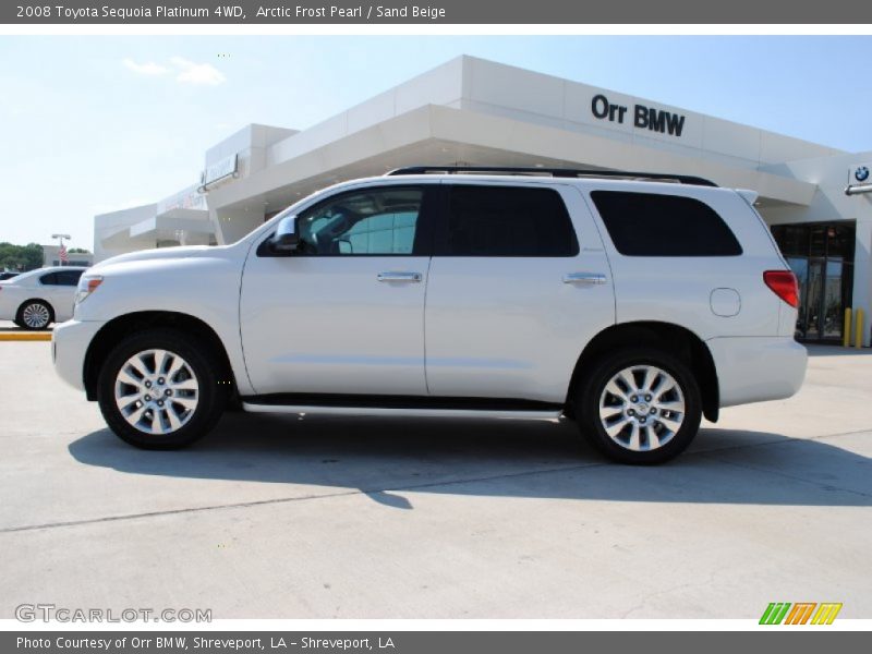 Arctic Frost Pearl / Sand Beige 2008 Toyota Sequoia Platinum 4WD