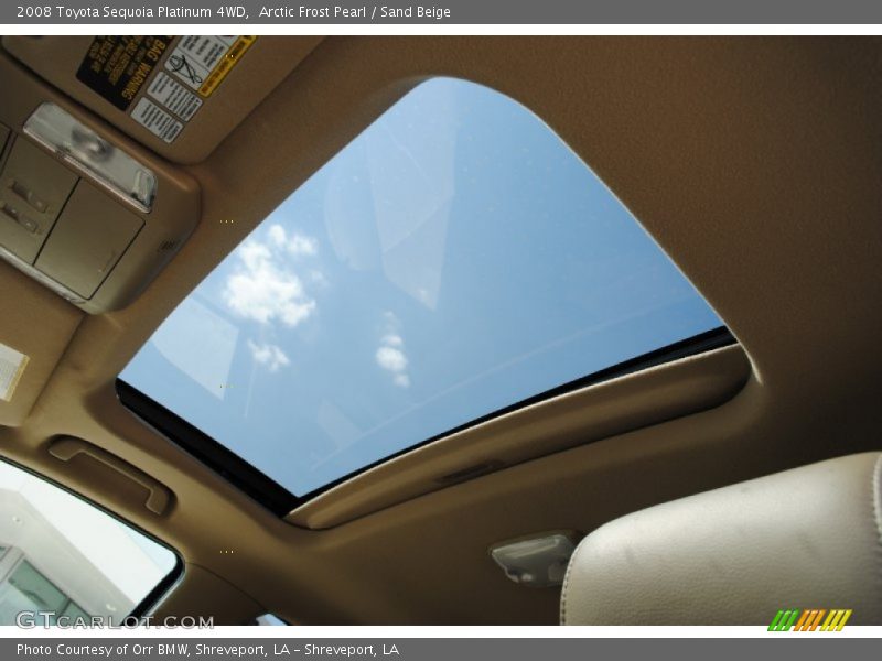 Arctic Frost Pearl / Sand Beige 2008 Toyota Sequoia Platinum 4WD