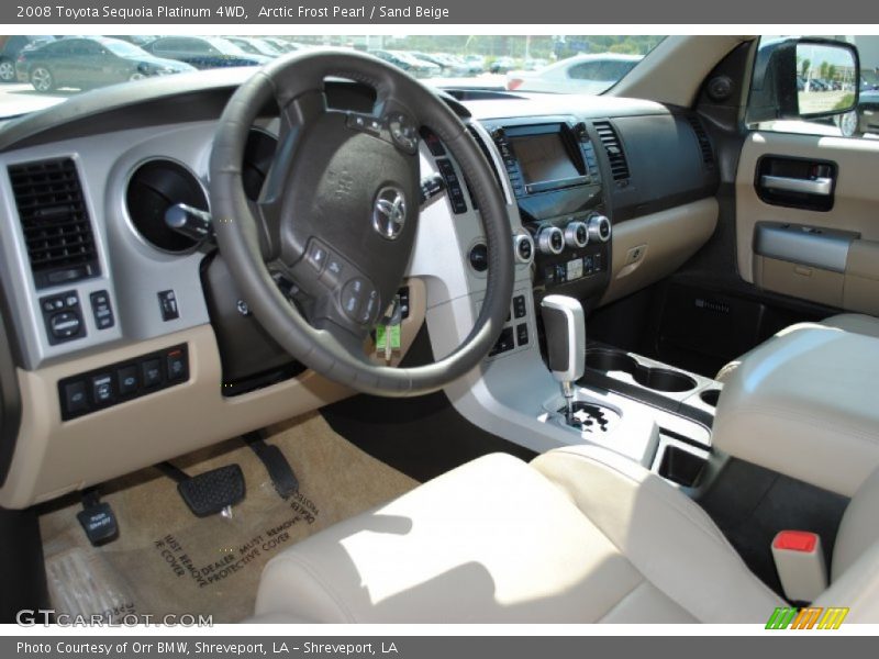 Arctic Frost Pearl / Sand Beige 2008 Toyota Sequoia Platinum 4WD