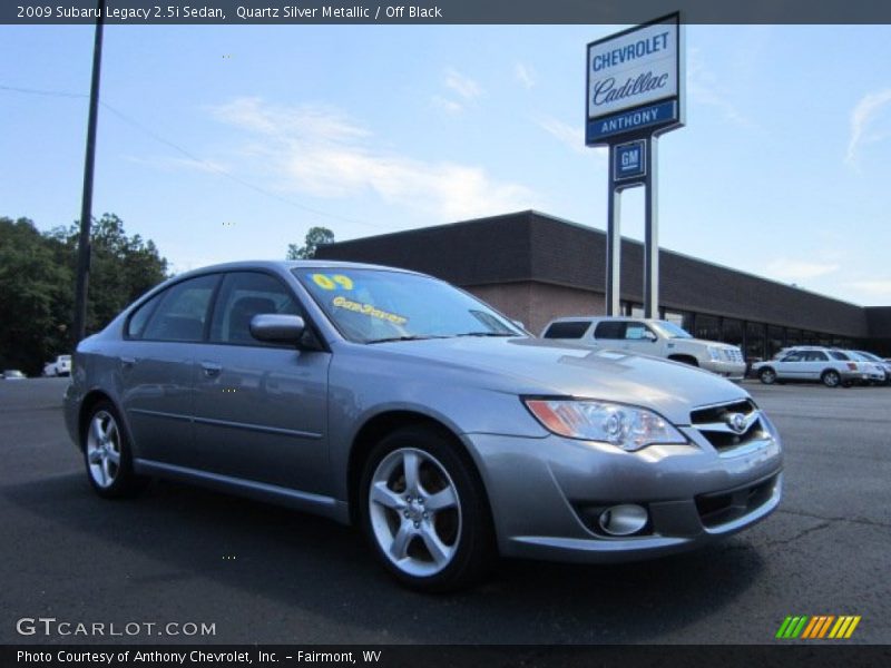 Quartz Silver Metallic / Off Black 2009 Subaru Legacy 2.5i Sedan